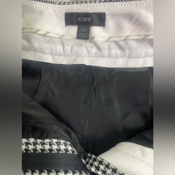 J Crew black and white capri plaid pant - Picture 3 of 7